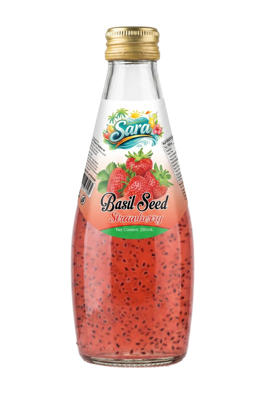 Sara Basil Seed Strawberry bottle